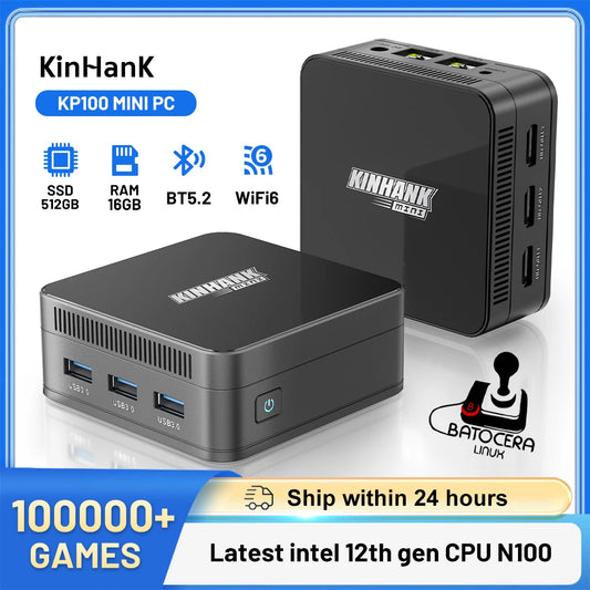 KINHANK Super Console KP100 16GB DDR5 100000+ Games